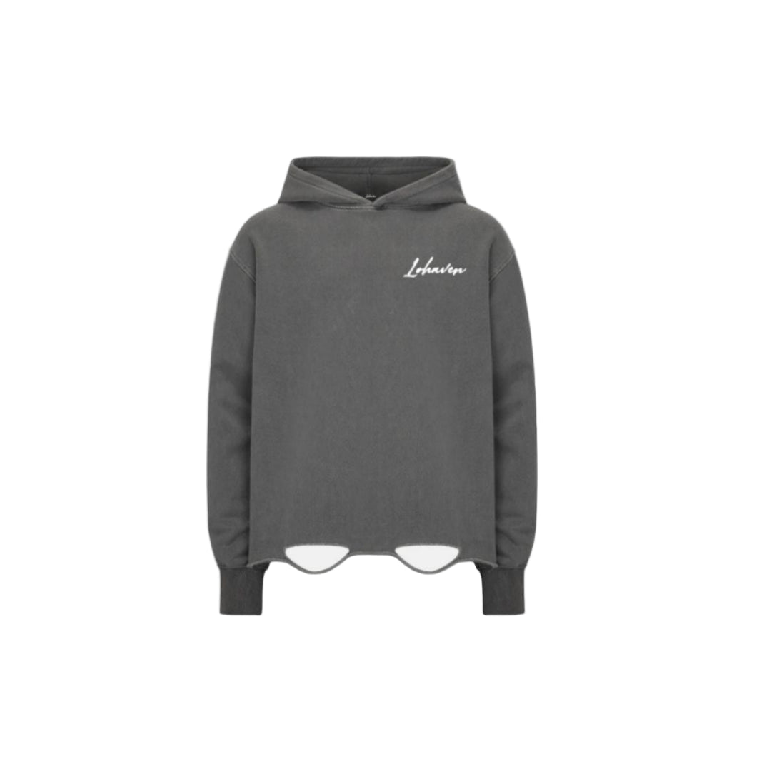 distressed LH core hoodie