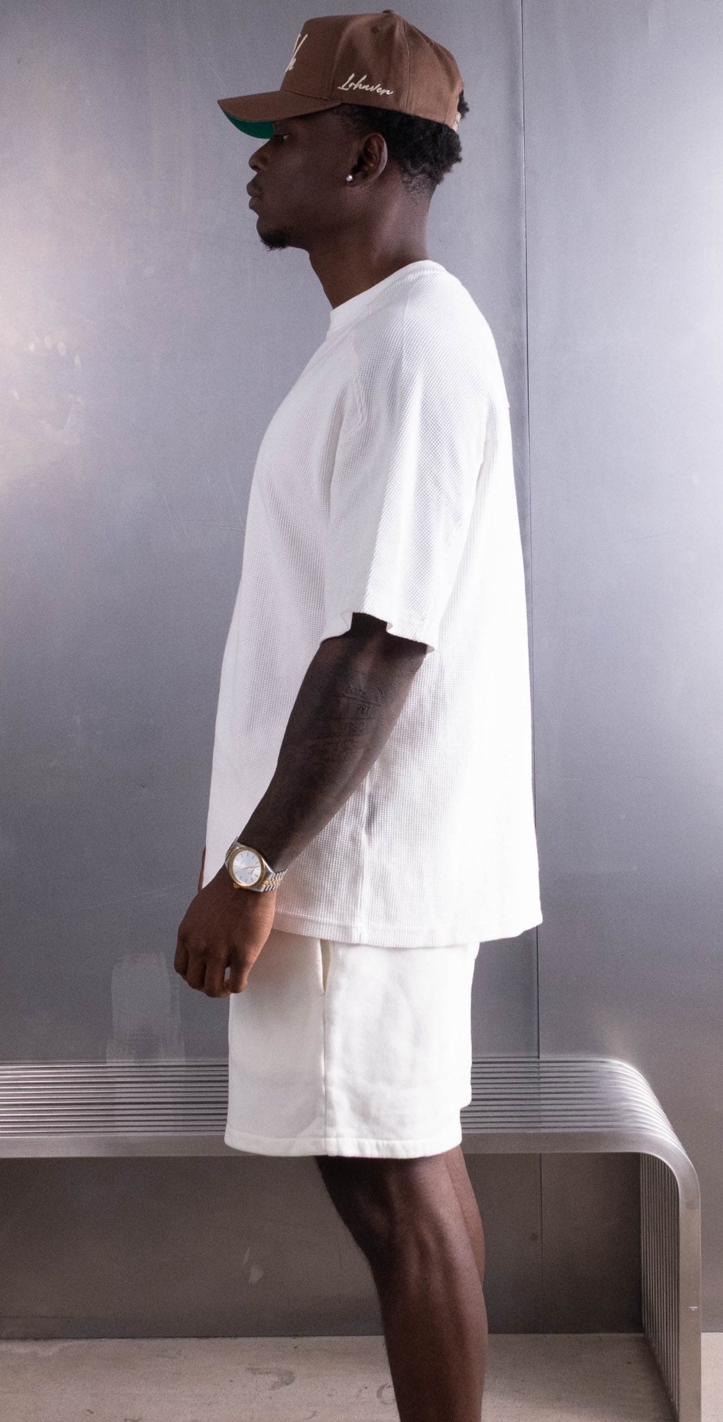 Ivory sweatshorts